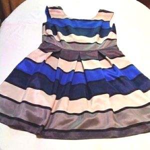 Danny and Nicole women's size 16 sleeveless a-line color block dress